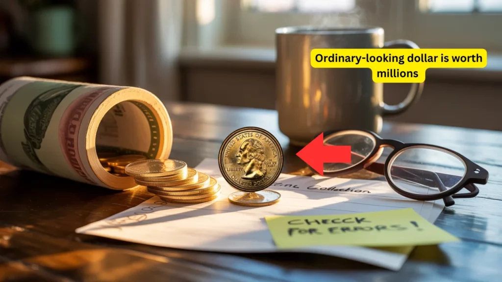 2000-P Sacagawea dollar with a Washington quarter obverse